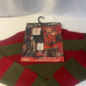 Rubie's Freddy Krueger Red and Green Striped Crewneck Sweater